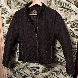 EE24 black jacket with brown edges. Honest Medium med m